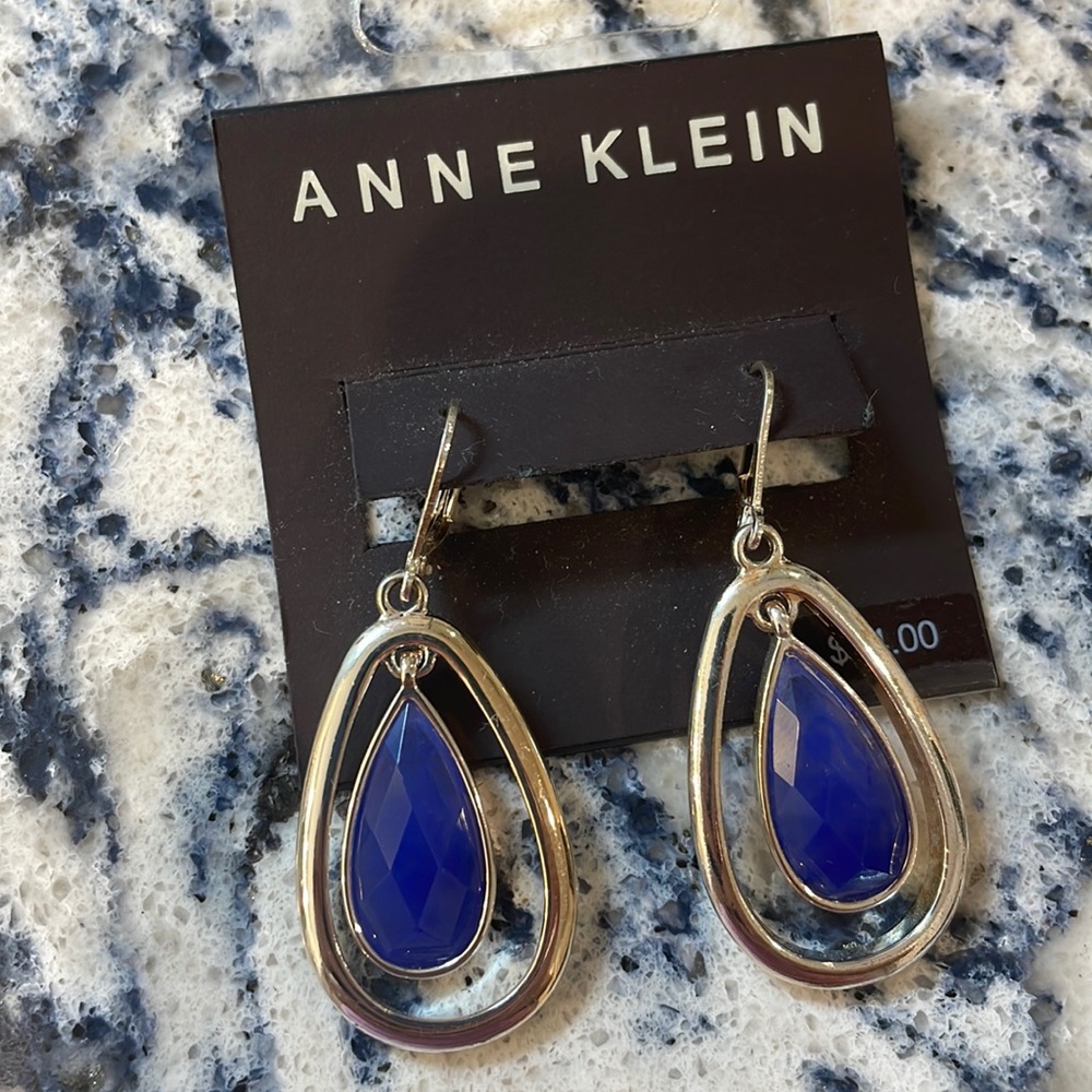 Silver and Blue earrings